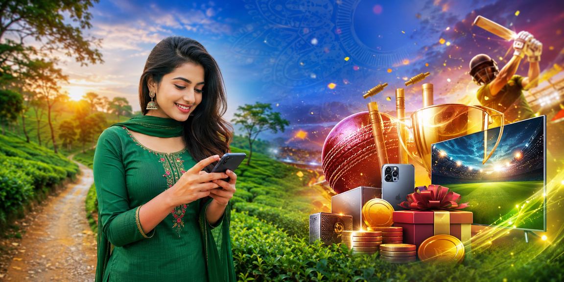 ময়মনসিংহের চা বাগানে বসে মোবাইলে tk777club টস প্রেডিকশন বেটিং করছেন একজন ব্যবহারকারী